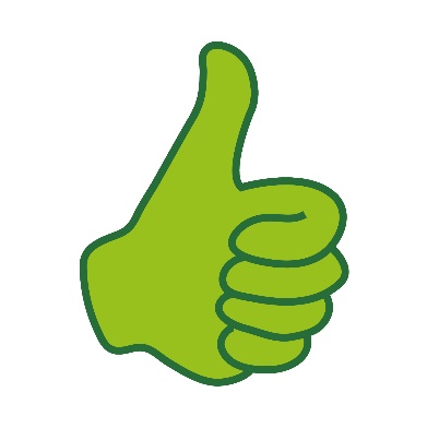 A thumbs up.