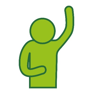 A person pointing to themselves.