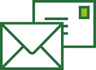 A letter and an envelope.