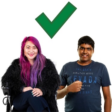 A tick above 2 people.