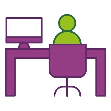 A person working at a desk.