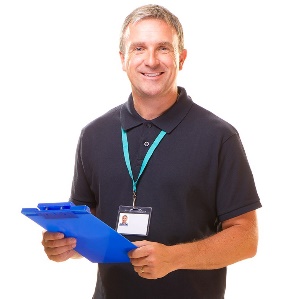 A provider holding a clipboard.