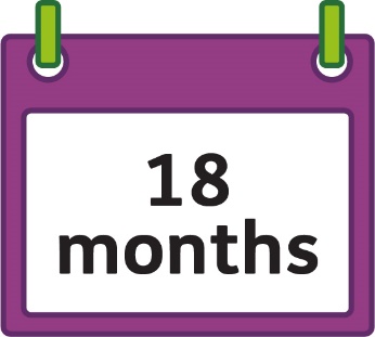 A calendar labelled 18 months.
