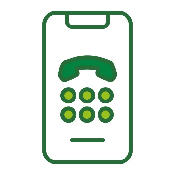 A phone showing a teletypewriter screen.