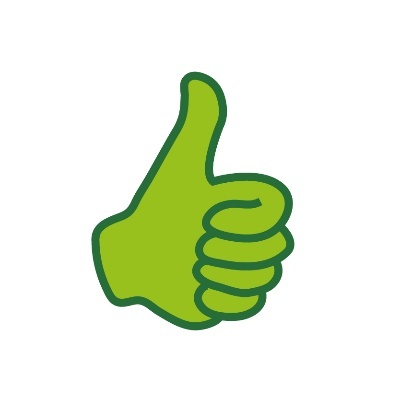 A thumbs up.