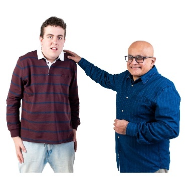 A person supporting another person.