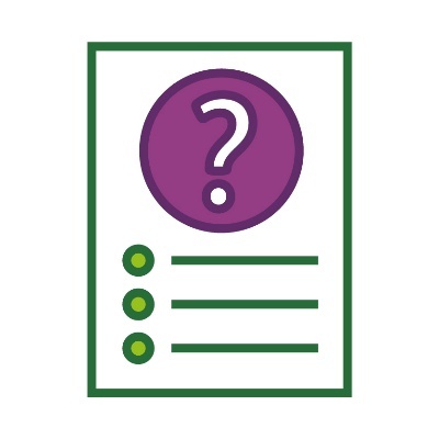 A document with a list and a question mark.