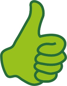 A thumbs up.