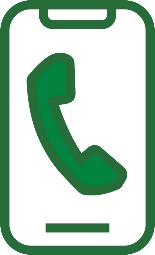 A phone with a call icon on the screen.
