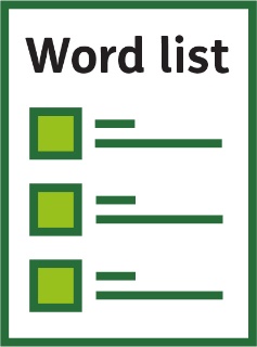 A word list icon.