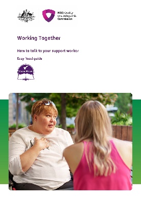 An Easy Read document called 'Working Together'.