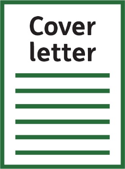 A document that says 'Cover letter'.