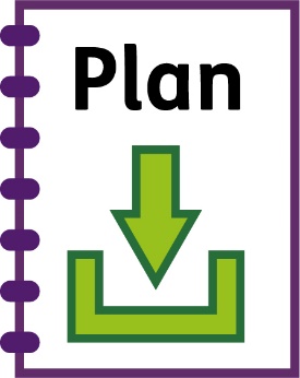 A document that says 'Plan' with a download icon on it.