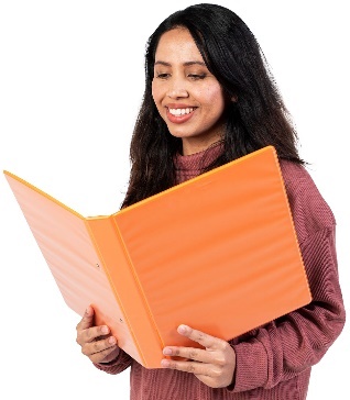A worker looking at a document.