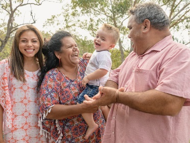 A family of First Nations peoples.