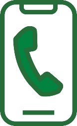 A mobile phone with a call icon on the screen.