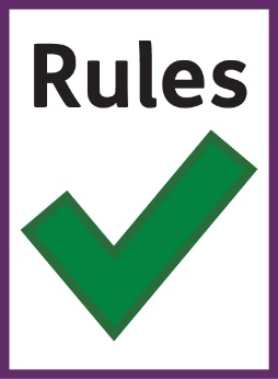 A rules document with a tick on it.