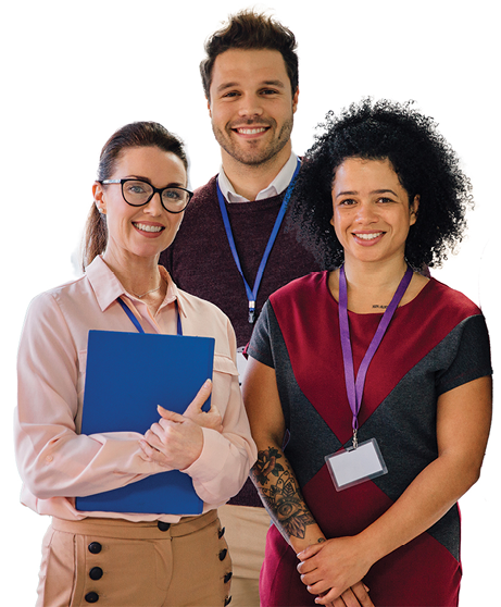 3 providers smiling.