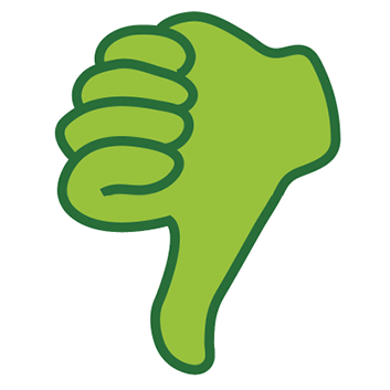 A thumbs down.