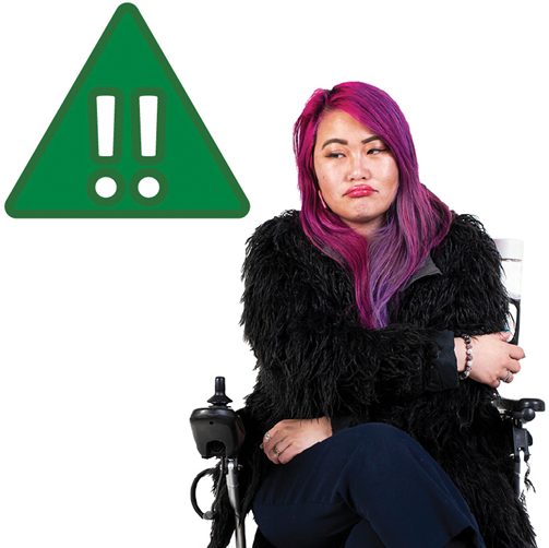 A person looking upset next to a problem icon.
