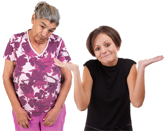 2 people shrugging.