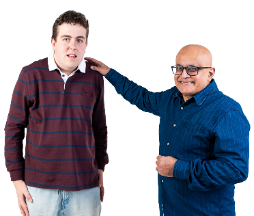 A participant and their carer.