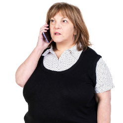 A person using a phone.