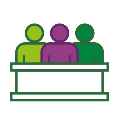 3 people at a panel.