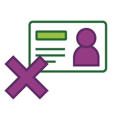 A cross on person's information profile.