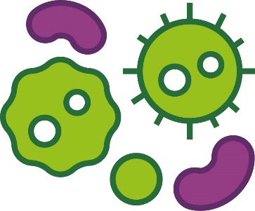 An icon of germs.
