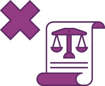 A law document with a justice scale next to a cross.